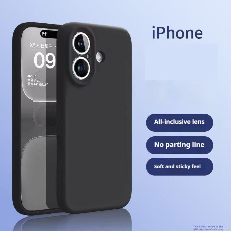 Simple Solid Color Liquid Silicone Phone Case (17)