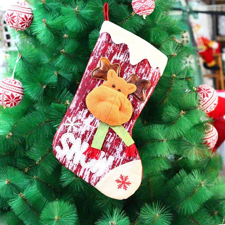 Christmas Knitted Fabric Doll Gift Bag