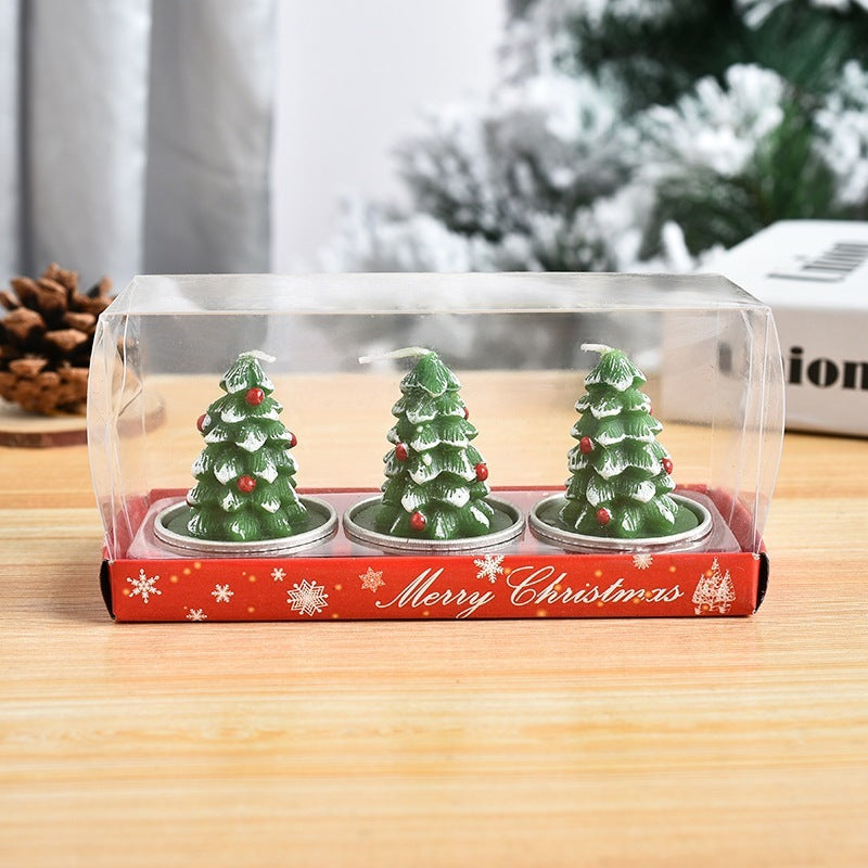 Christmas Crafts Candle Gift Set – Festive Mini Decorative Candles (3 PCS)