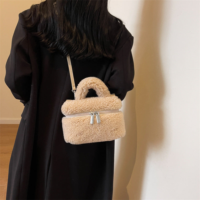 Lamb Wool Plush Shoulder Bag