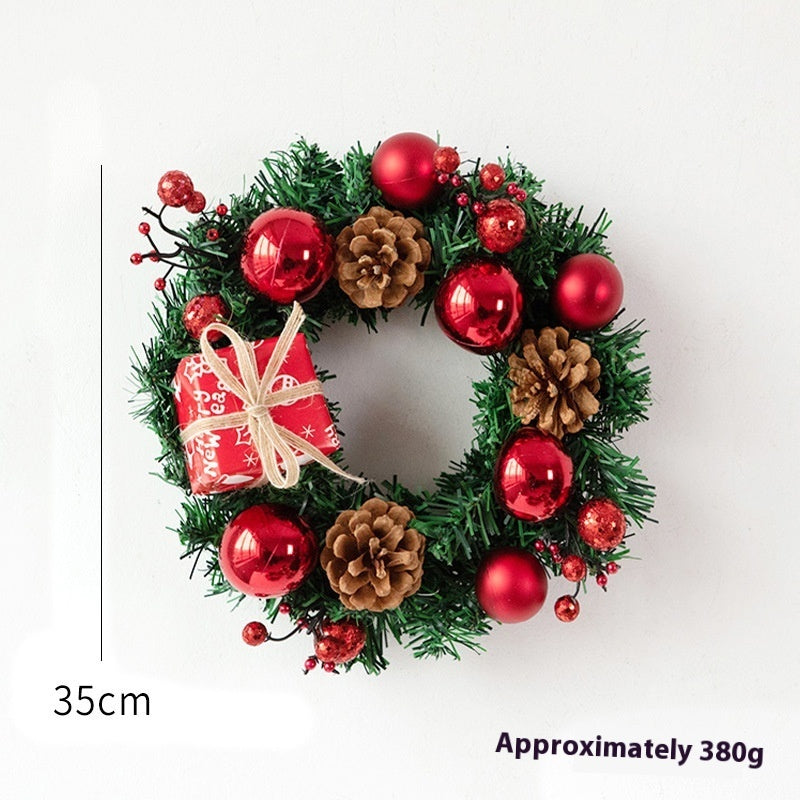 Christmas Rattan Vine Ring Decorative Wreath – Festive Door & Wall Decoration