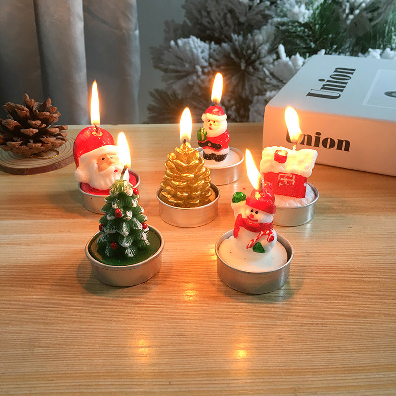 Christmas Crafts Candle Gift Set – Festive Mini Decorative Candles (3 PCS)