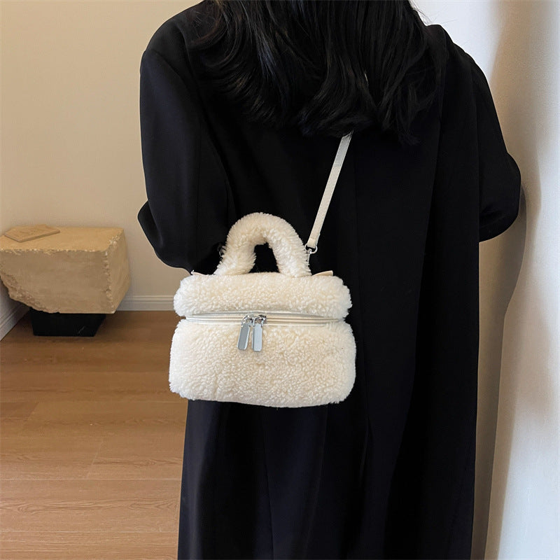 Lamb Wool Plush Shoulder Bag