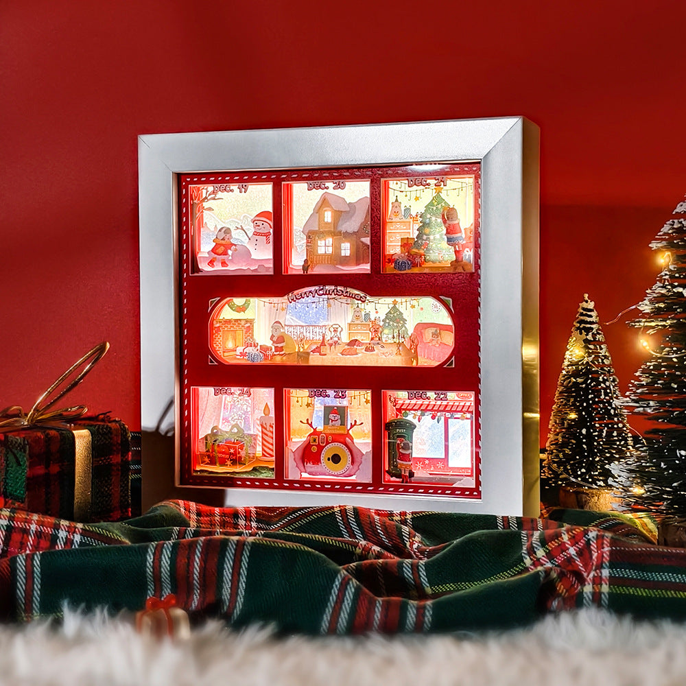 3d Christmas Light And Shadow Paper-cut Lamp