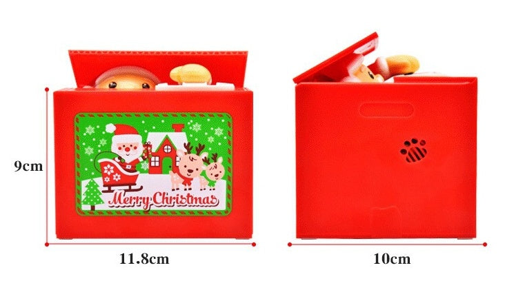 Electric Santa Claus Piggy Bank– Automatic Coin Stealing Box