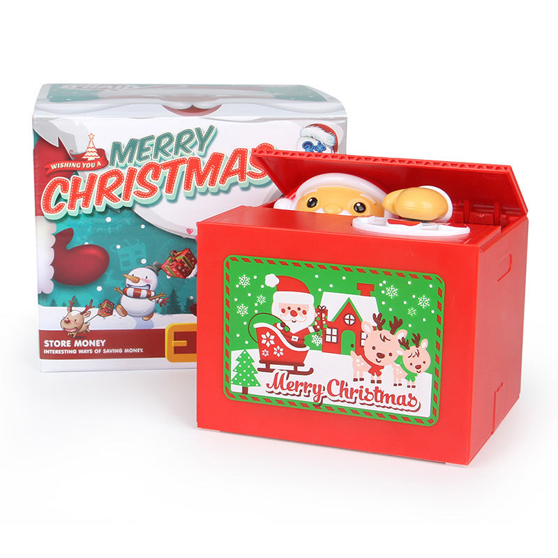 Electric Santa Claus Piggy Bank– Automatic Coin Stealing Box