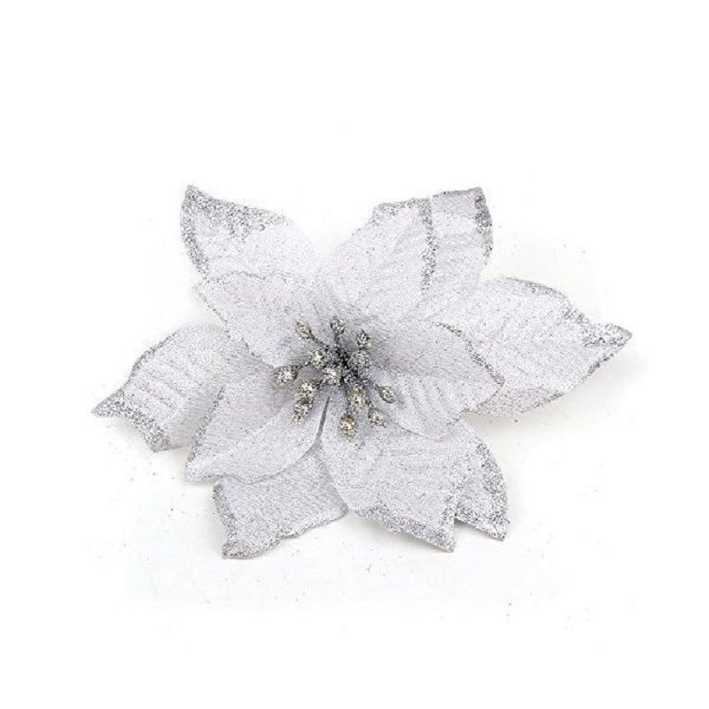 Artificial flower for ChristmasTree Decoration - 10 pcs