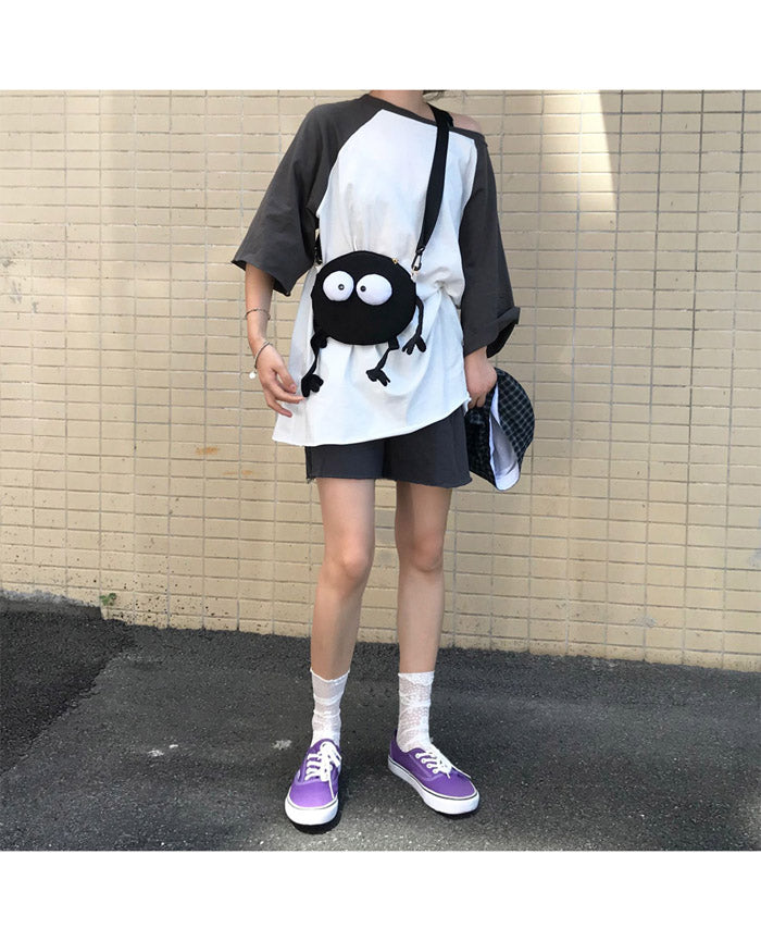 Mini Black Wool Crossbody