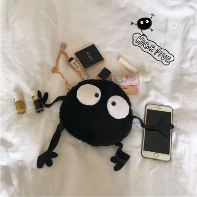 Mini Black Wool Crossbody