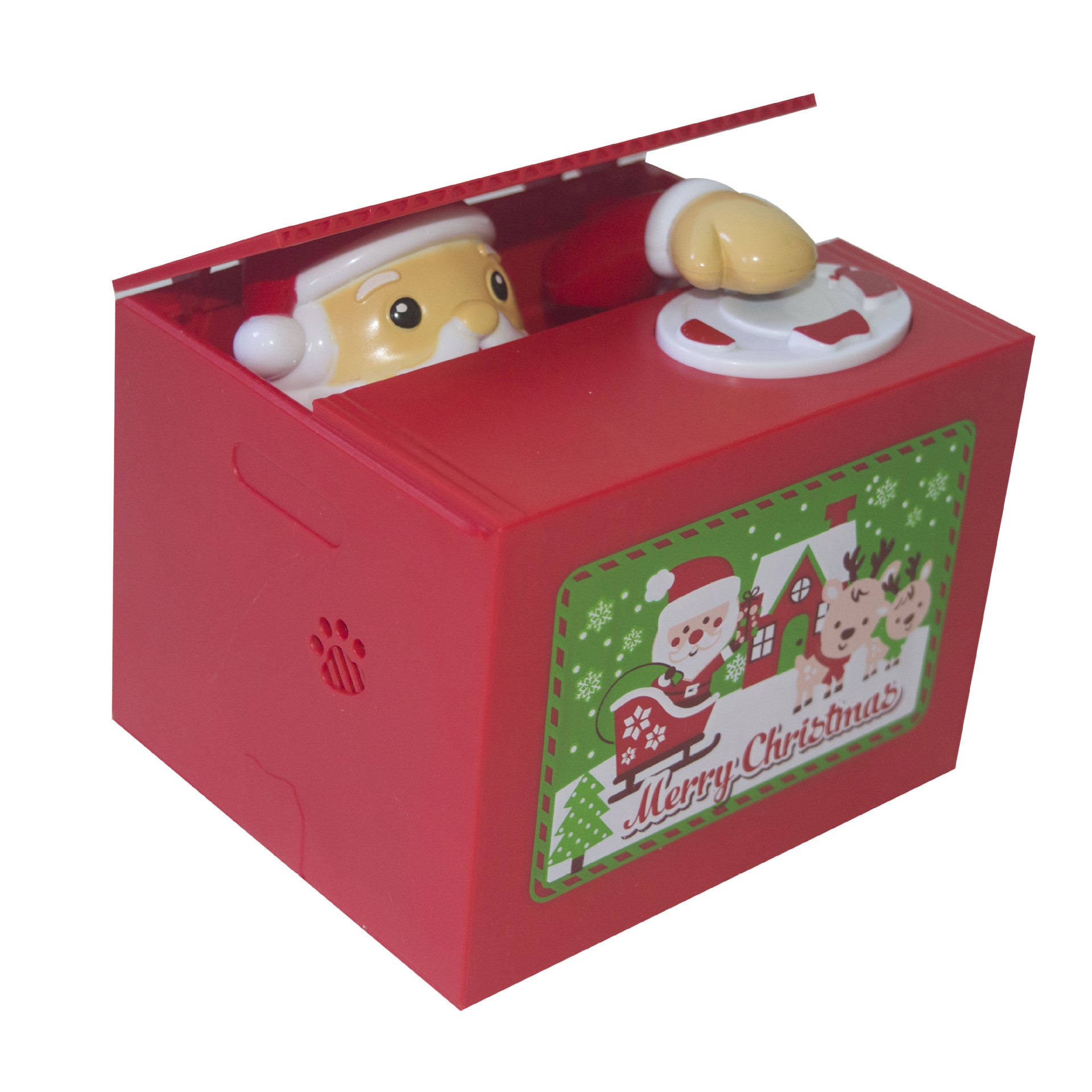 Electric Santa Claus Piggy Bank– Automatic Coin Stealing Box