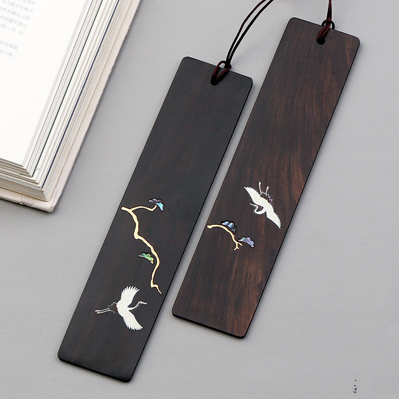 Exquisite Ebony Mahogany Bookmark Gift Box