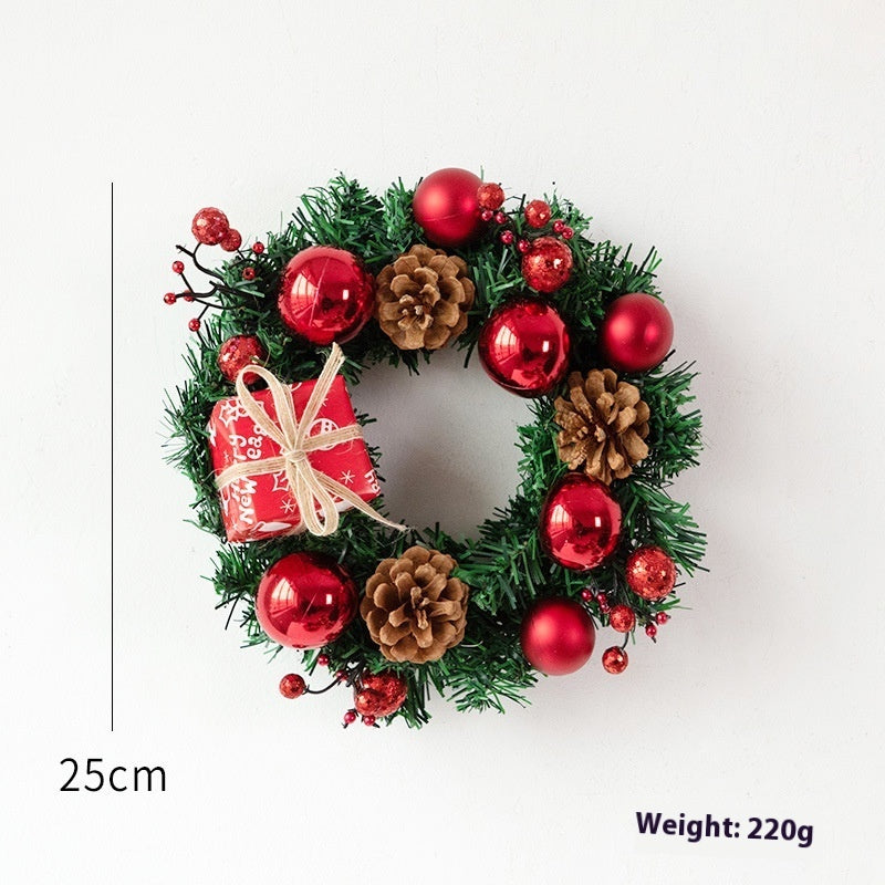 Christmas Rattan Vine Ring Decorative Wreath – Festive Door & Wall Decoration