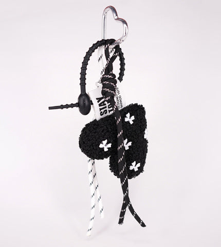 Lamb Wool Love Bowknot Bag Charm Pendant