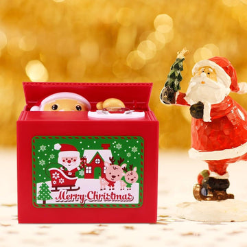 Electric Santa Claus Piggy Bank– Automatic Coin Stealing Box