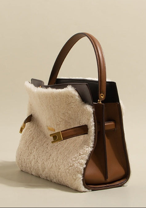 Lamb Wool Plush Winter Bag – Cozy & Elegant Winter Style