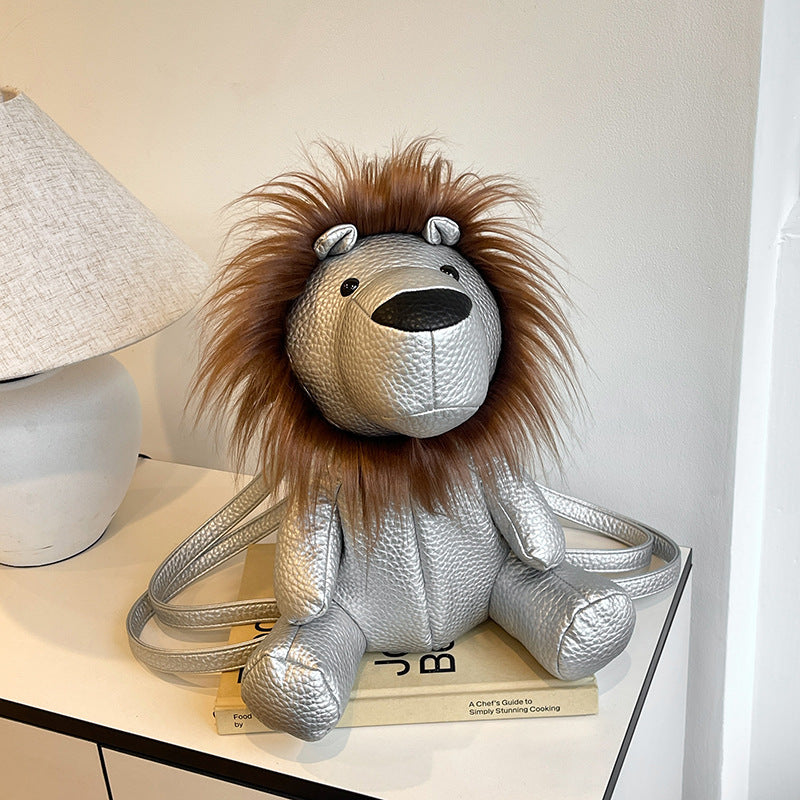 Premium Plush Cartoon Cute Little Lion Backpack