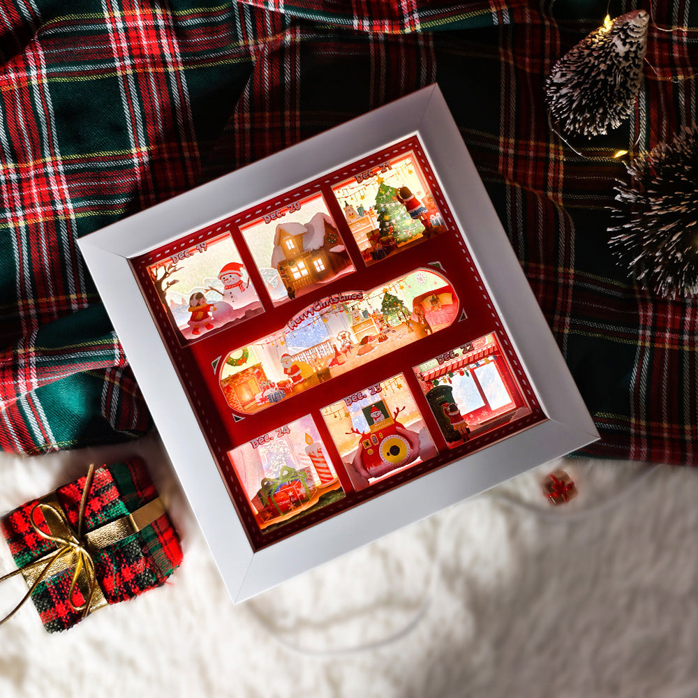 3d Christmas Light And Shadow Paper-cut Lamp