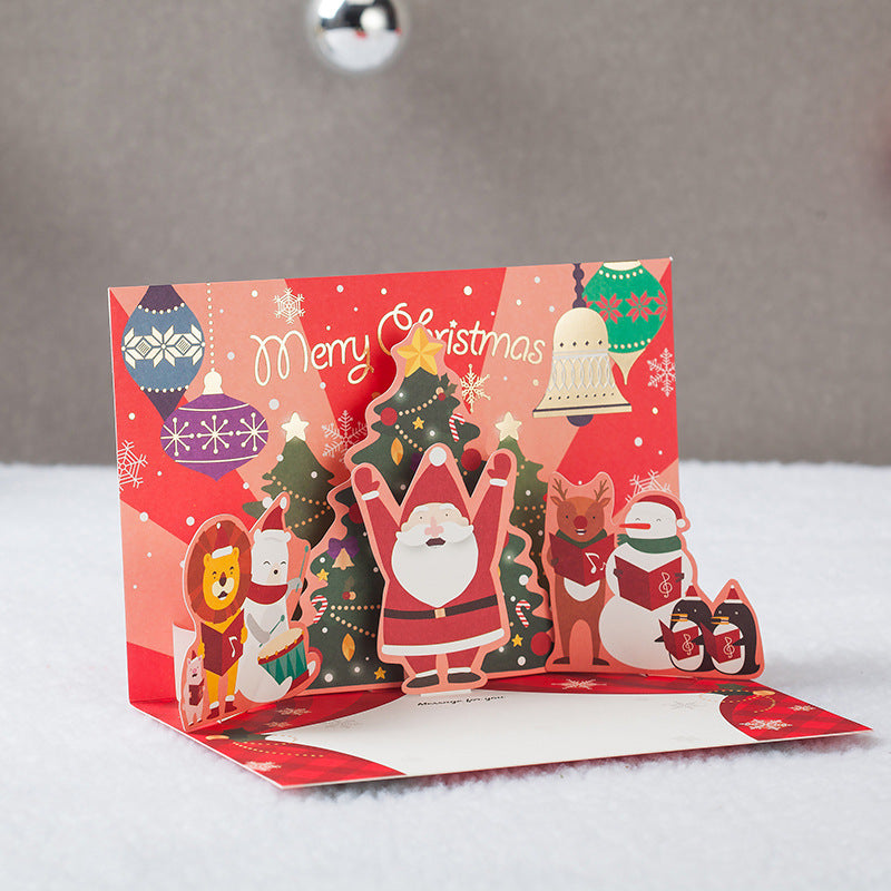 3D Christmas Pop-Up Greeting Card