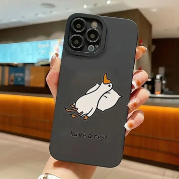 Cartoon Duck Silicone Phone Case (11-16)