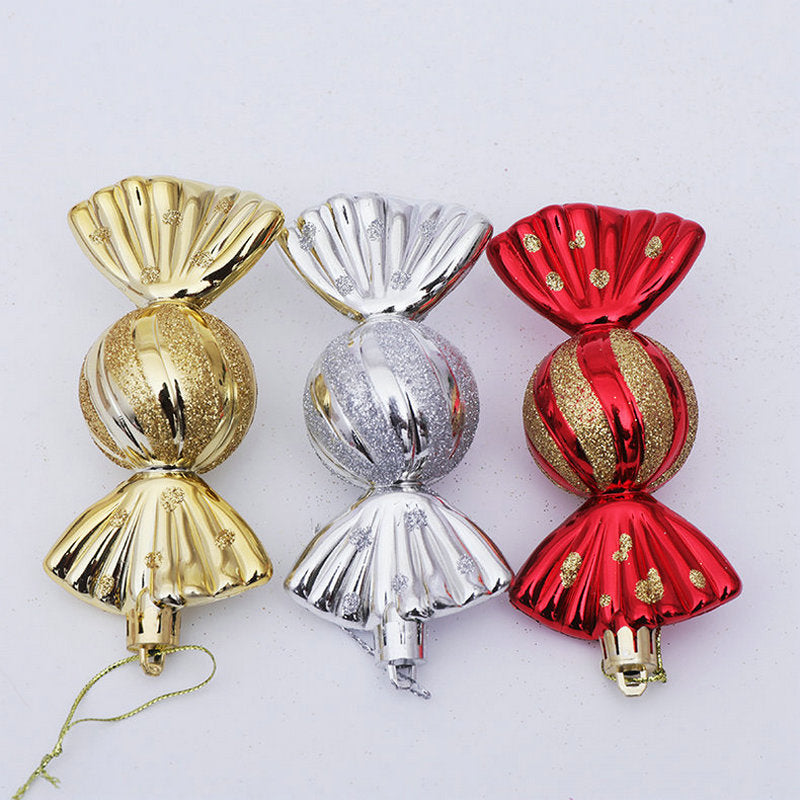 Christmas Electroplating Candy Props Pendant 5 Pcs 1 Box