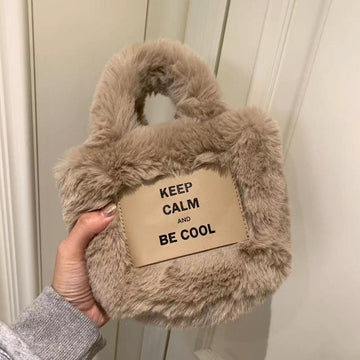 High-quality Texture Large-capacity Plush Messenger Bag
