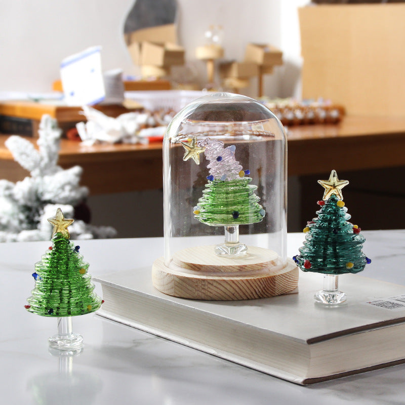 Handmade Christmas Glass Craft Desktop Decoration