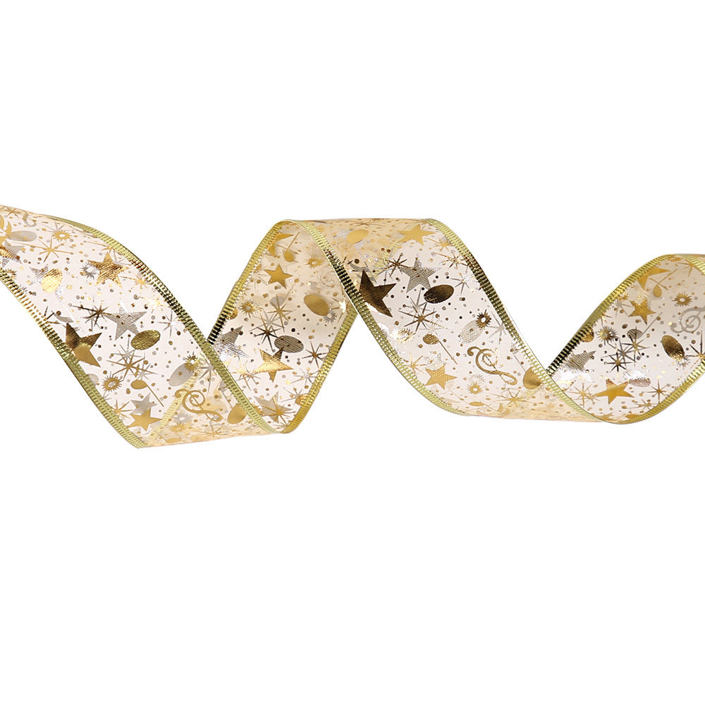 Single-Layer Ribbon DIY Bow – Christmas Tree Decoration Roll (5cm, 100 Yards)