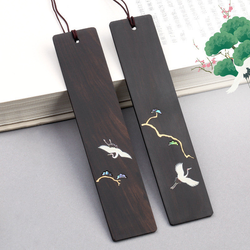 Exquisite Ebony Mahogany Bookmark Gift Box