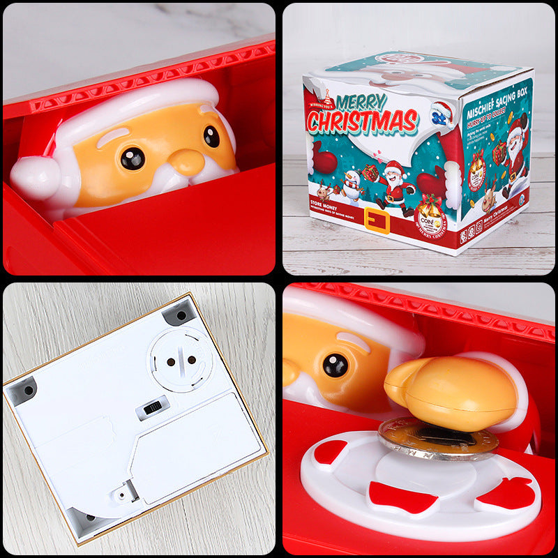 Electric Santa Claus Piggy Bank– Automatic Coin Stealing Box