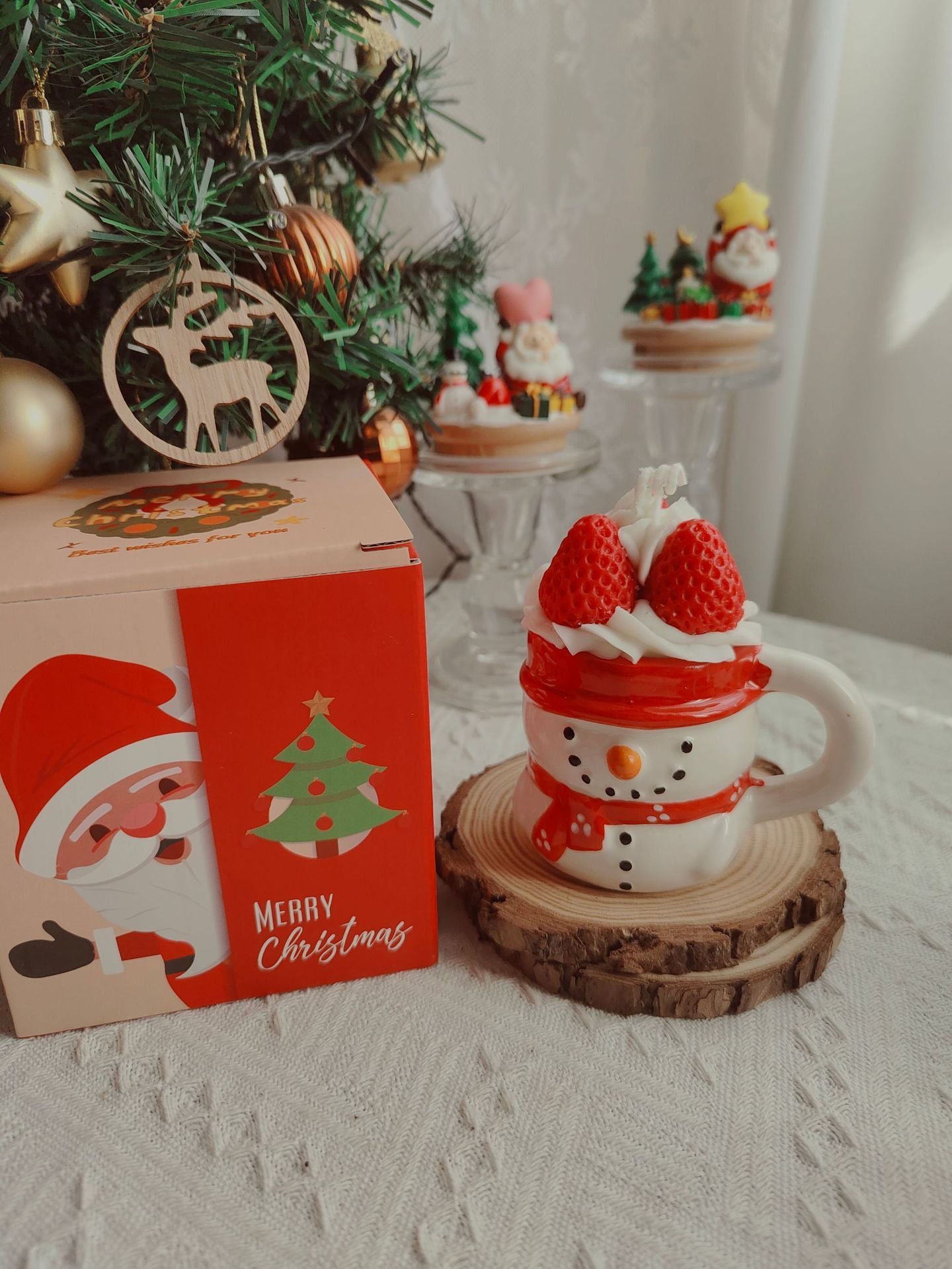 Santa Claus Ceramic Cup Aromatherapy Candle Gift Box