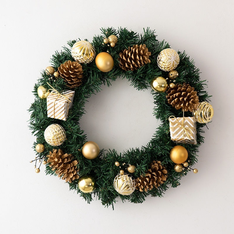 Christmas Rattan Vine Ring Decorative Wreath – Festive Door & Wall Decoration