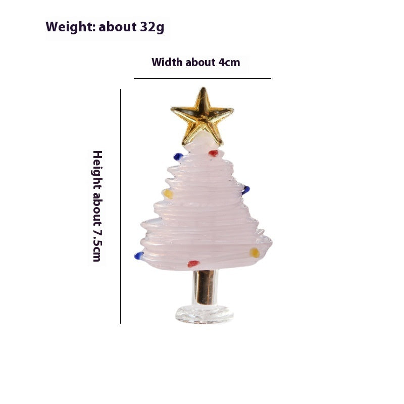 Handmade Christmas Glass Craft Desktop Decoration