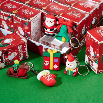 Christmas Blind Box Children's Gift Cartoon Doll Keychain Pendant - 24 boxes