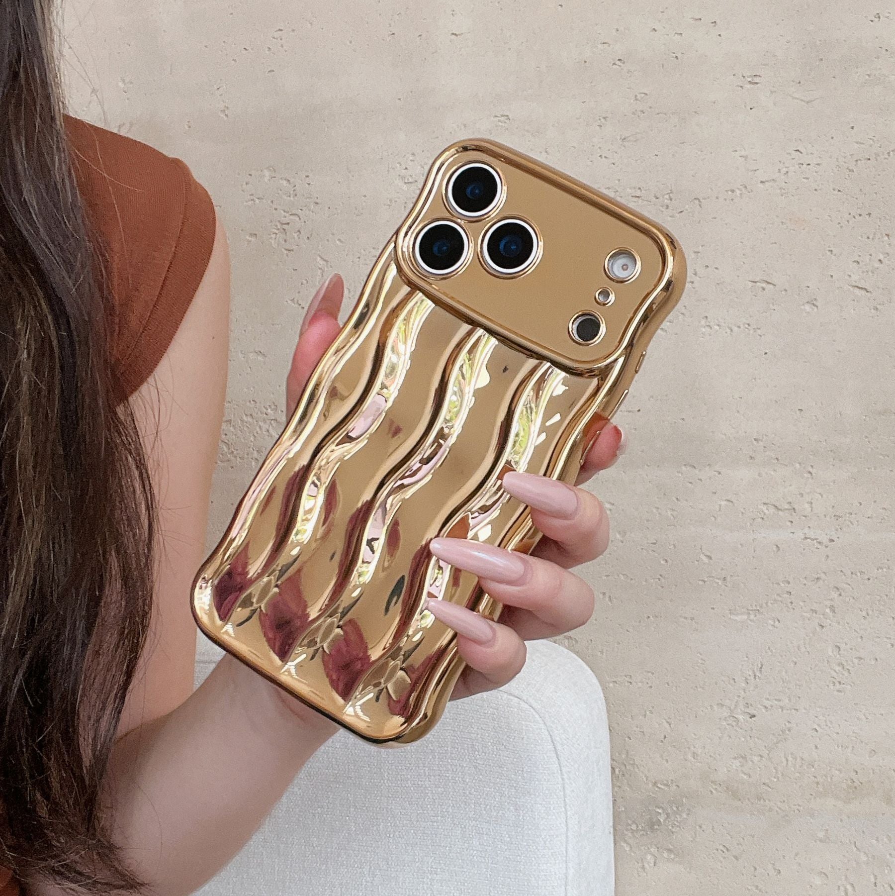 Premium Plated Stripe Phone Case in Solid Colors (17)