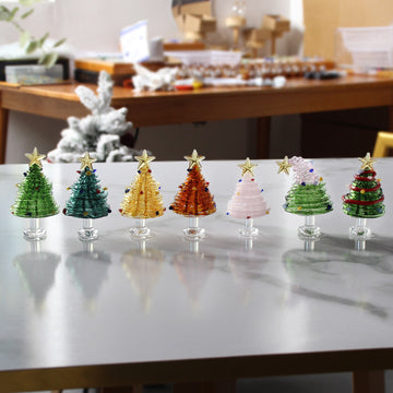 Handmade Christmas Glass Craft Desktop Decoration