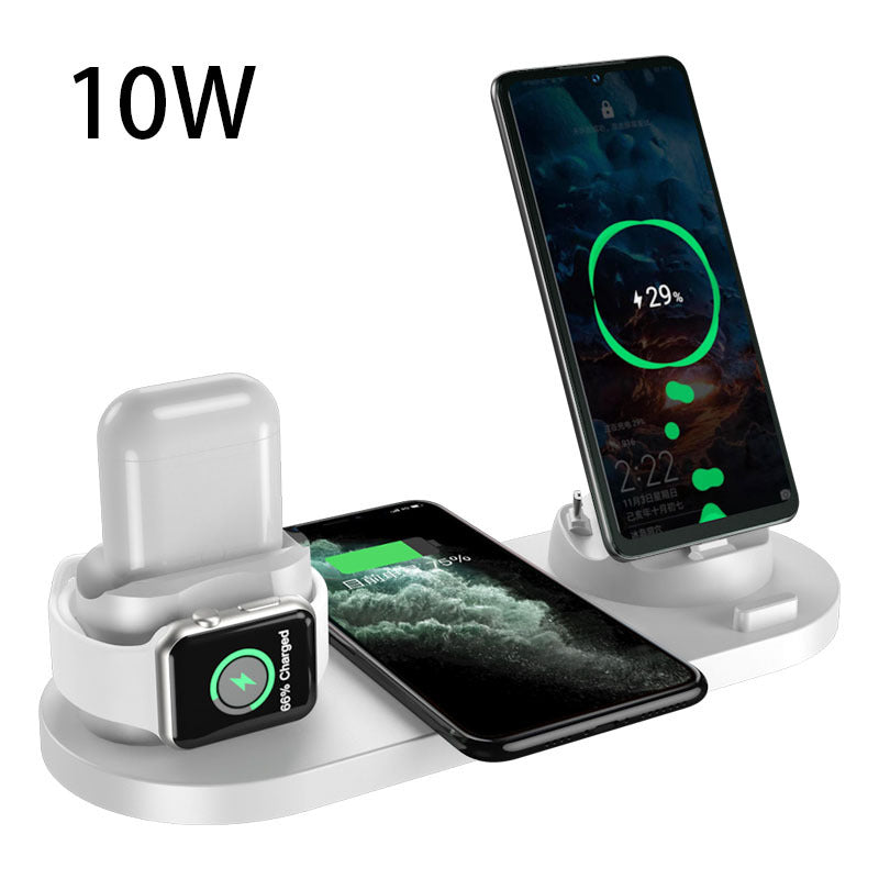 6-in-1 Wireless Charging Dock Station – Fast Wireless Charger for iPhone, AirPods & Apple Watch | Multi-Device Fast Charging Pad