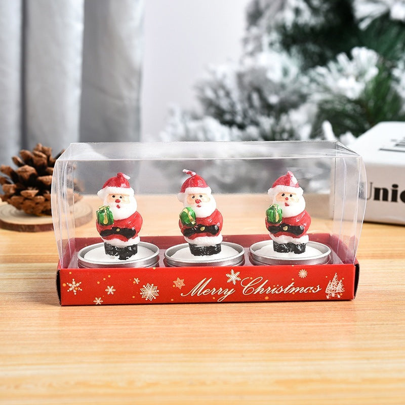 Christmas Crafts Candle Gift Set – Festive Mini Decorative Candles (3 PCS)