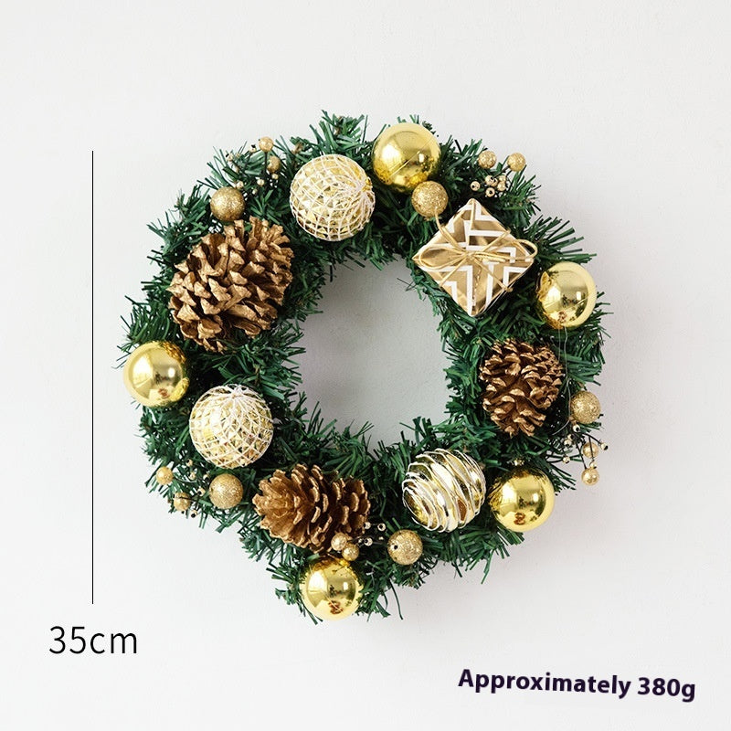Christmas Rattan Vine Ring Decorative Wreath – Festive Door & Wall Decoration