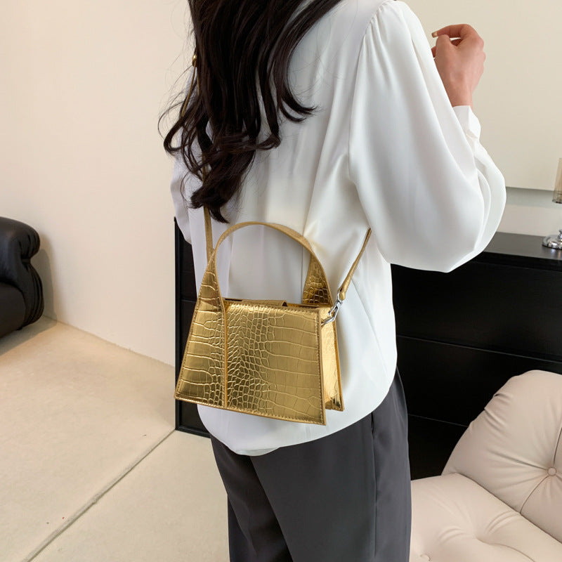 Elegant Solid Color Square Shoulder Bag