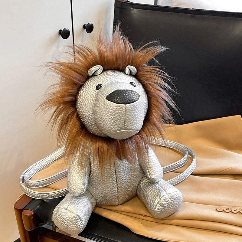 Premium Plush Cartoon Cute Little Lion Backpack