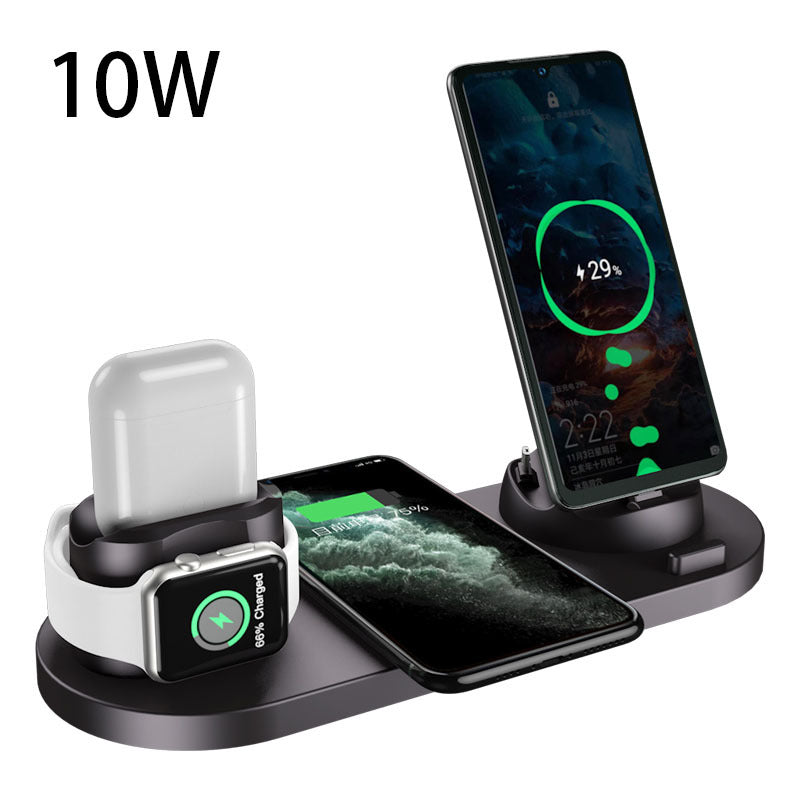 6-in-1 Wireless Charging Dock Station – Fast Wireless Charger for iPhone, AirPods & Apple Watch | Multi-Device Fast Charging Pad
