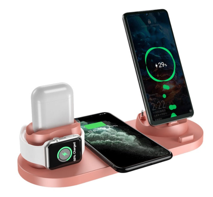 6-in-1 Wireless Charging Dock Station – Fast Wireless Charger for iPhone, AirPods & Apple Watch | Multi-Device Fast Charging Pad