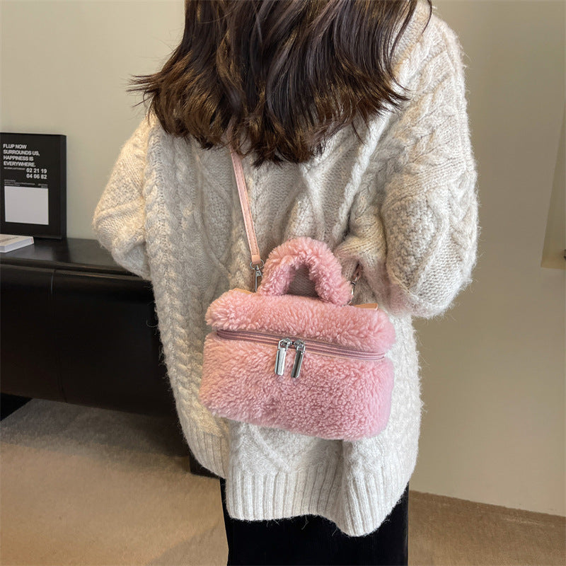Lamb Wool Plush Shoulder Bag