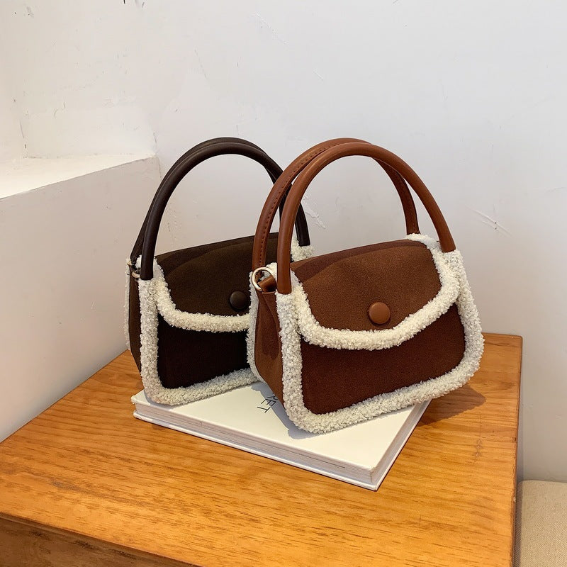 Fashion Lamb Plush Saddle Bag