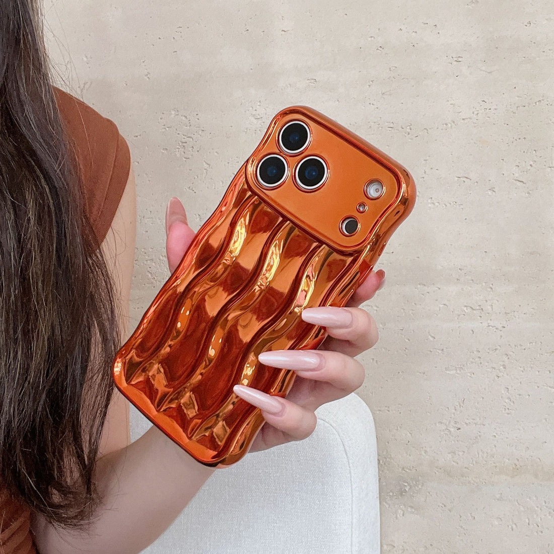 Premium Plated Stripe Phone Case in Solid Colors (17)