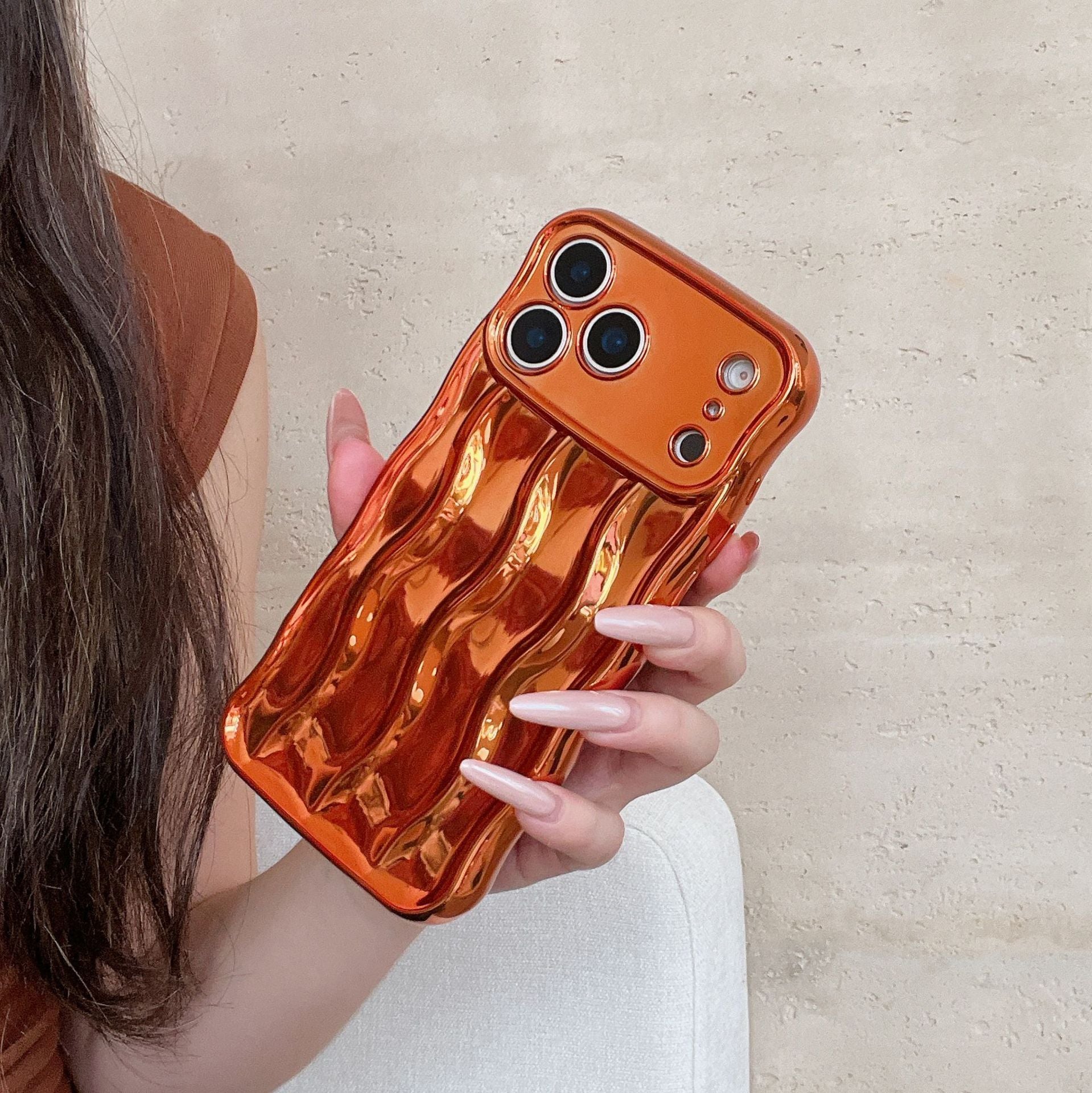 Premium Plated Stripe Phone Case in Solid Colors (17)