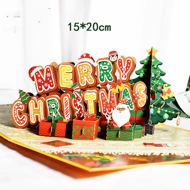 3D Christmas Handmade Greeting Card | Pop-Up Holiday Card Gift