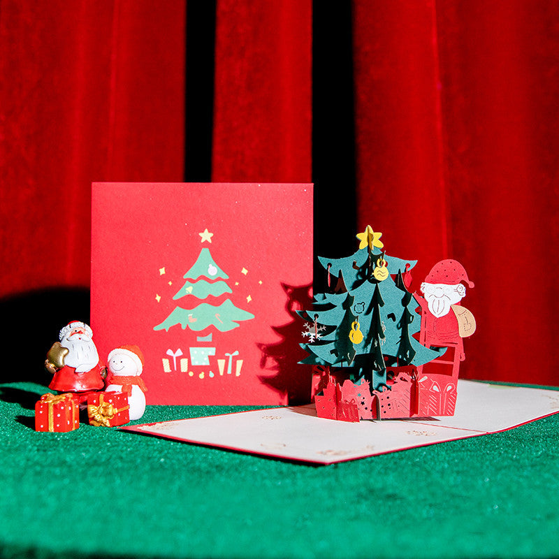 3D Christmas Handmade Greeting Card | Pop-Up Holiday Card Gift