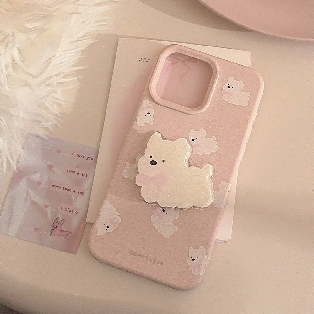 Soft & Cute Westie Dog Phone Case with Bracket Stand