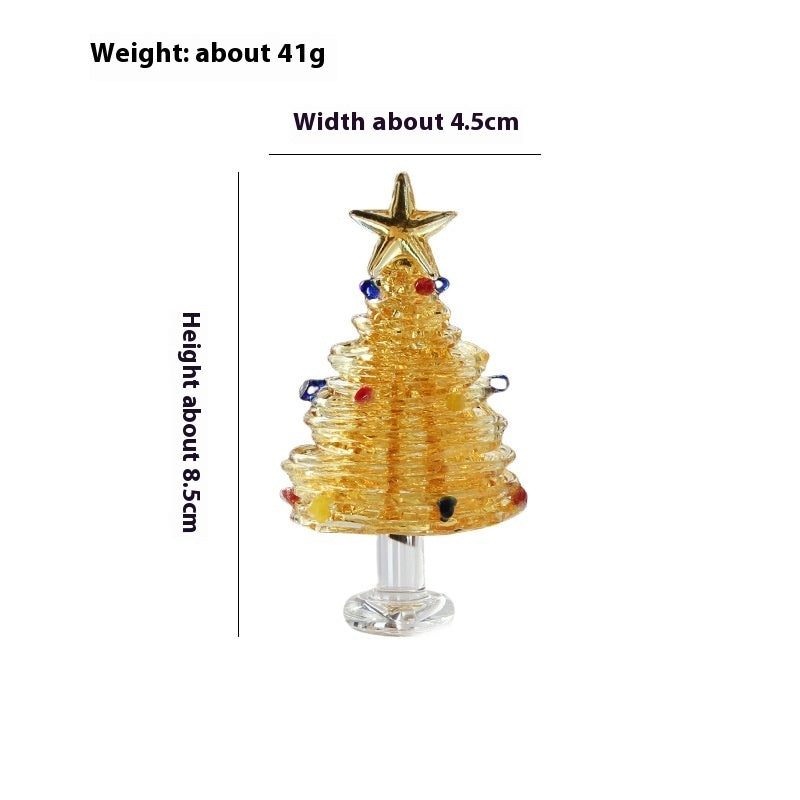Handmade Christmas Glass Craft Desktop Decoration